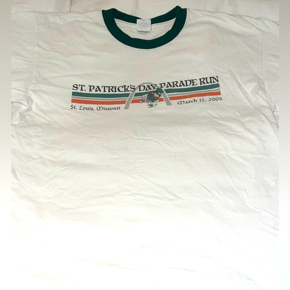 Vintage Ringer Tee Michelob St Patrick’s Day Parade Run St Louis 2005 Size Large